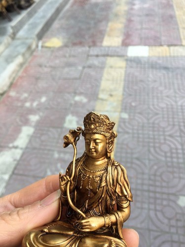 Imitating the trend of copper gilding to the Bodhisattva Buddha statue - Picture 8 of 9