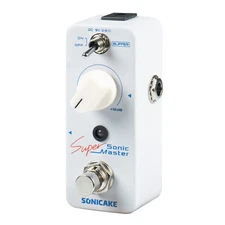 SONICAKE Sonic Super Master Clean Boost Buffer Guitar Bass Effects Pedal