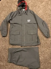 Ozark Trail Mens L Gray Polyvinyl Jacket & Pants Outfit 