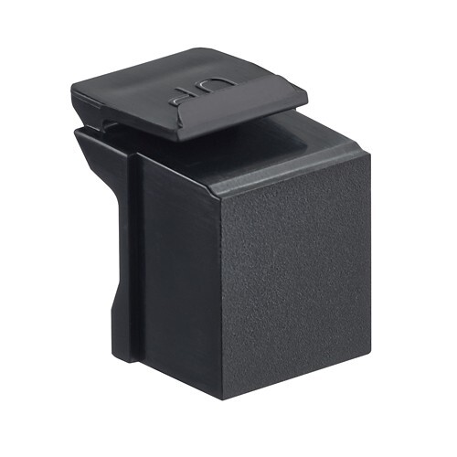 Módulo en blanco a presión LEVITON 41084-BE QuickPort negro (lote de 10 nos) - Imagen 2 de 2