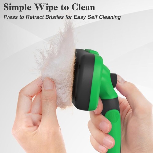 Self Cleaning Slicker Brush - Skin Friendly Deshedding Grooming Tool for Dogs - Picture 10 of 49