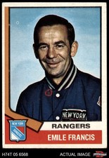 1974 Topps #9 Emile Francis Rangers-Hockey 4 - VG/EX