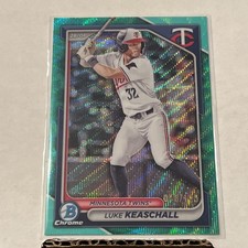2024 Bowman Draft Luke Keaschall Chrome Aqua Wave Refractor /125 - Twins
