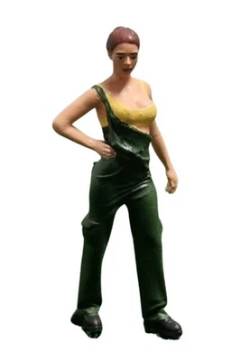 ATLANTIC - Figurine en salopette de couleur jaune et vert – Mécanicienne - 1/... - Photo 1/2