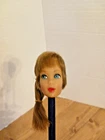 Vintage Mod Talking Barbie 1968 Light Brunette Side Ponytail Head Only