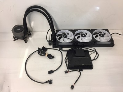 Corsair 360mm AIO Liquid CPU Cooler 3x 120mm RGB Fans, Commander Core Hub Intel