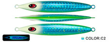 2Pcs Metal Lead Vertical UV Jigs Jigging Fishing Lures Baits Tackle 250g-600g