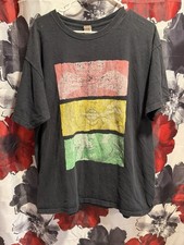 Vintage Rasta T Shirt XL Black Reggae Distressed Graphic Tee Anvil
