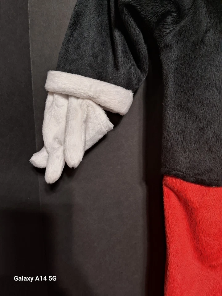 Mickey Mouse Baby 9/12Mo Disney Deluxe Costume 1 Pc Hooded Velour Warm Toys R Us - Image 4 of 4