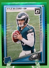 2025 Panini Donruss Optic - Rated Rookie Kyle McCord #283 Green Hyper Prizm (RC)