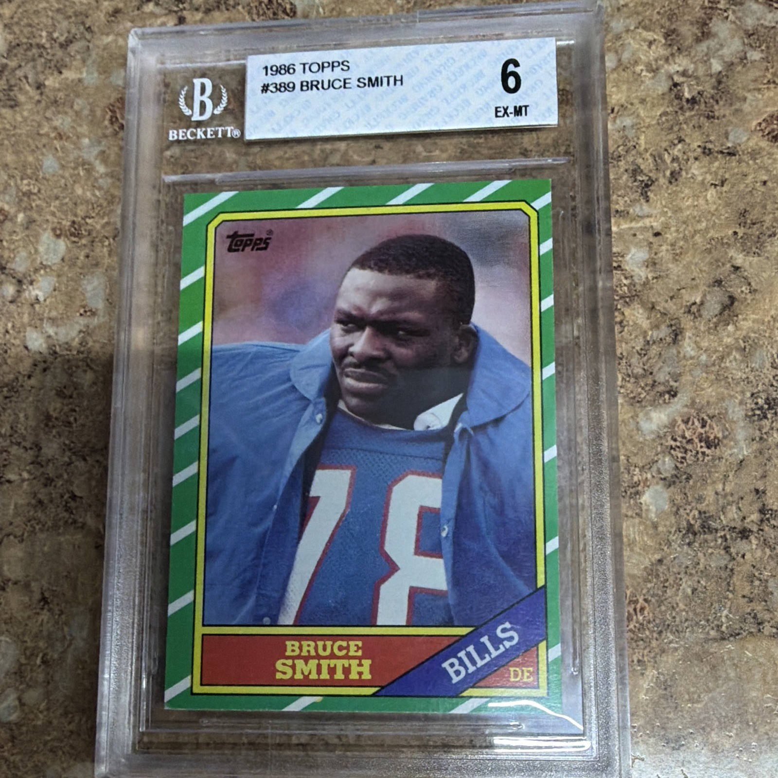 Topps 1986 Bruce Smith Rookie Base Set #389 Buffalo Bills Football Card