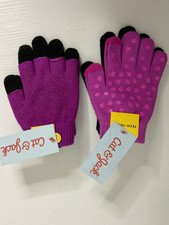 Cat  Jack Girls Tech Touch Compatible Knit Pink/Black Gloves 4-Pairs One Size