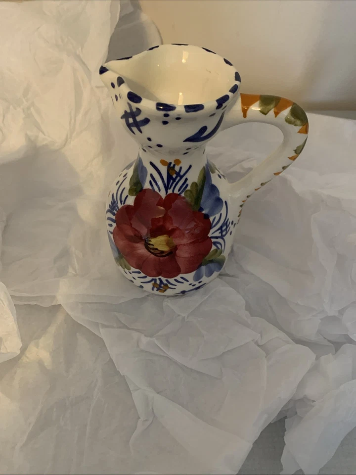 Vintage Benjamin Catalan Spanish Porcelain Floral Pattern Hand Painted Jug - Image 4 of 4