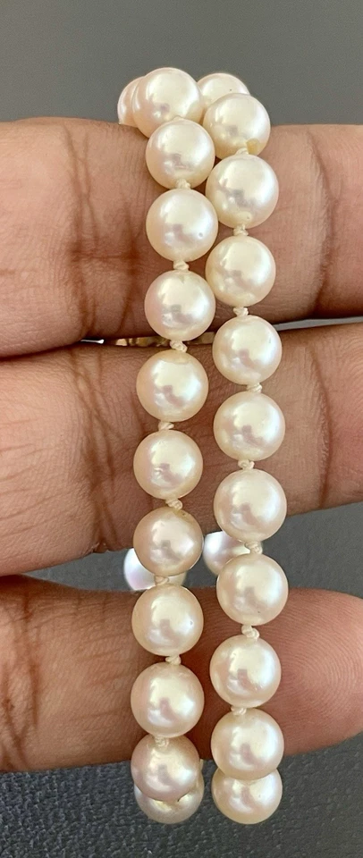 G2U 9KT желтое золото 675 мм двойной прядь жемчуг 5CT цитрин браслет 675 FL484 - Изображение 2 из 4