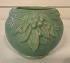 McCoy 1930 matte green leaves and berries jardiniere planter