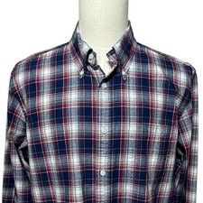 Brooks Brothers Shirt Mens Large Blue Red Plaid Regent Button Down Long Sleeve