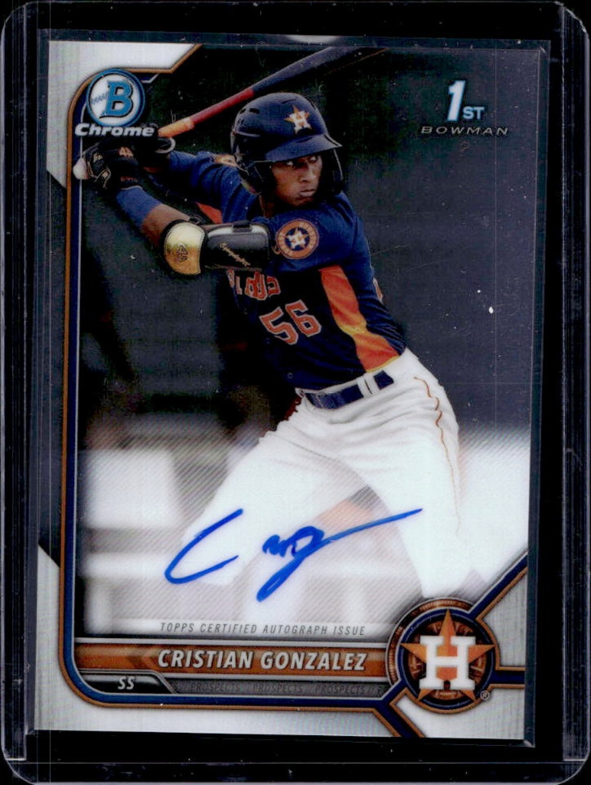 2022 Bowman Cristian Gonzalez Chrome Auto 1st Prospect #CPA-CG Astros