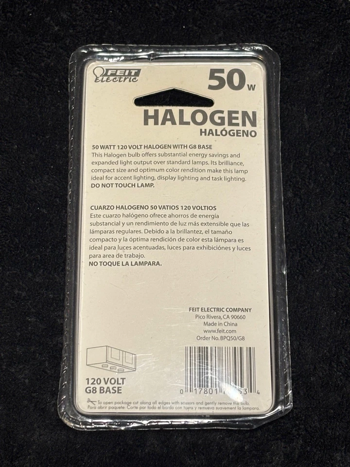 Feit Electric BPQ20/G8 Clear 20W 120V Bi-Pin G8 Base Dimmable Light Bulb - Image 2 of 2