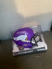 Minnesota Vikings Mini Football Helmet - Purple Tj hockenson signed