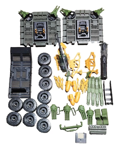 1990 GI Joe THE GENERAL Mobile Strike Headquarters Parts Lot Ramp Helipad