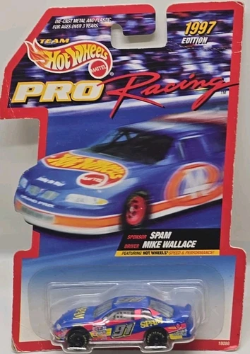 Vintage TEAM HOT WHEELS 1997 Edition Pro Racing NASCAR #91 Mike Wallace Spam NIP
