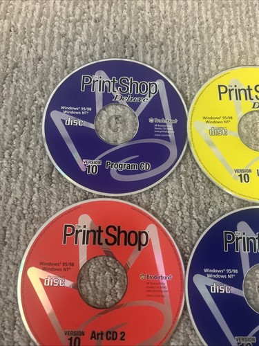 Broderbund Print Shop Version 10 Full Version for Windows 95/98/NT PCs 9 Discs - Picture 3 of 8