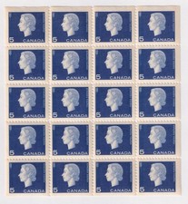 Canada 405q Scarce Tagged Miniature Pane of 25 VF MNH