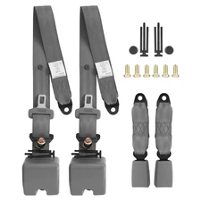 2X For Ford Ranger 3-point Adjustable Car Safety Seat Belt Straps Kit Gray