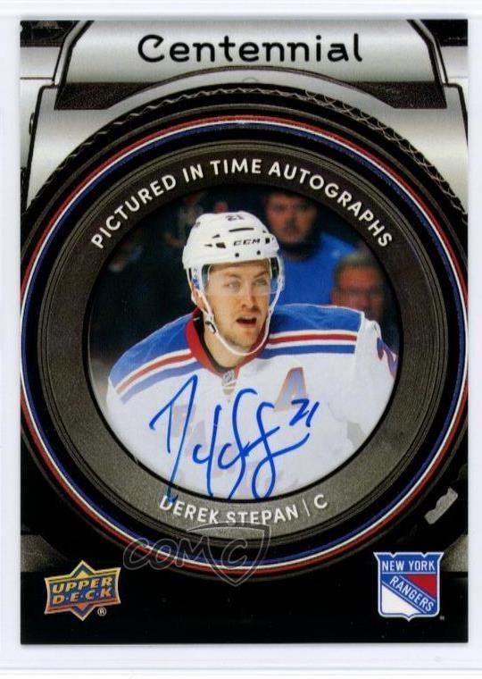 2025 New York Rangers Centennial Pictured in Time Derek Stepan #PIT-DS Auto o8j