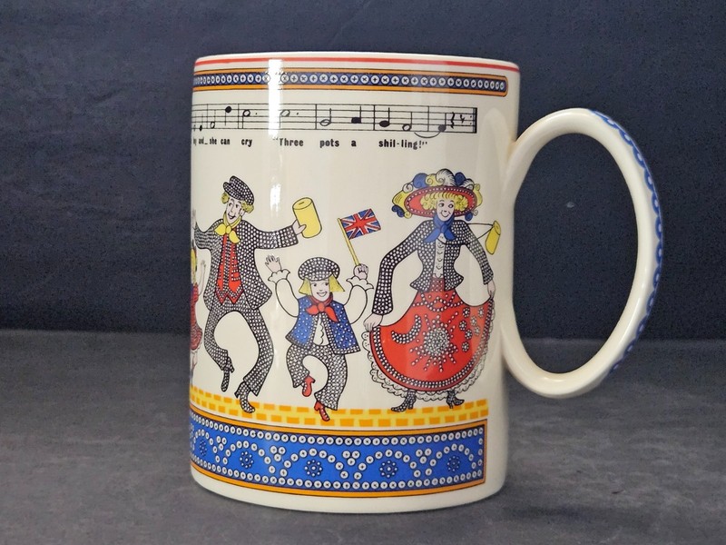 Vtg Wedgwood The Pearly Kings and Queens of London Mug 1977 Pearl Binder