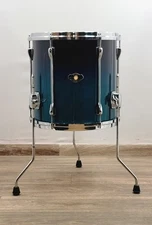 TAMA Superstar Floor Tom Drum 14" - Aqua Blue Fade Lacquer Finish