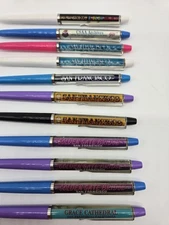 San Francisco CA Souvenir Floaty Pen Lot Of 11 Golden Gate Bridge Cable Car Fog 