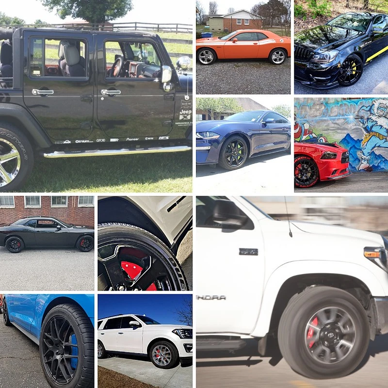 MGP Caliper Brake Cover Red 37017SMGPRD Front Rear For Infiniti QX56 2004-2005 - Image 2 of 4