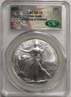 2026 $1 Silver Eagle CAC MS70 First Day of Delivery 250th Anniversary Label