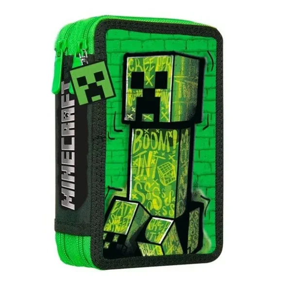 Minecraft Federmäppchen Stifte Mäppchen Creeper Maße: - Bild 2 von 4