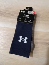Under Armour UA Soccer Sock Cushioned Crew Navy M 7-8.5 W 6-10 Wicking