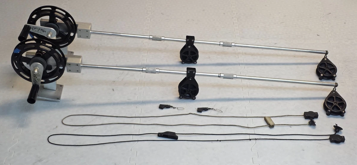 Moulinet De Pêche Big Jon Downrigger - Manuel, Argenté, Pour Pièces/défectueux