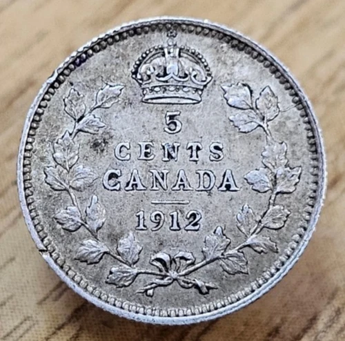 1912 Canada 5 Cents Silver — photo from the most recent tracked eBay sale