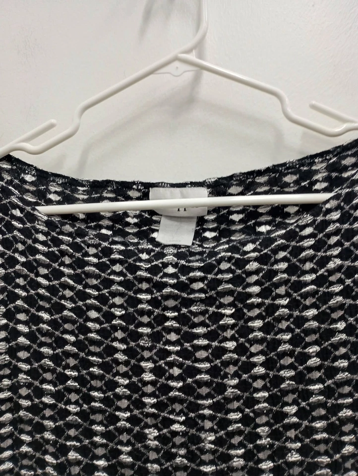 Camiseta sin mangas vintage Y2K Wrapper para mujer grande negra blanca texturizada recortada grunge Foto 2 de 4