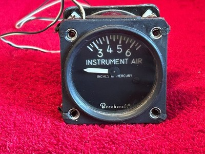 BEECHCRAFT 2 1/4'' LIGHTED SUCTION GAUGE P/N 58-380017-3 PARKER MODEL 1G9-38