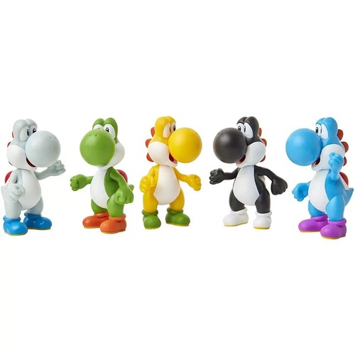 Paquete de 5 figuras de 2,5" Jakks Pacific Yoshi Nintendo Super Mario World negro blanco + - Imagen 6 de 12