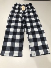 Ekouaer Boy's Black And White Plaid Pajama Pants 6-7yrs