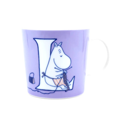 Mumin Mug Arabia ABC Tasse Buchstabe L Flieder Moomin Tasse 400ml