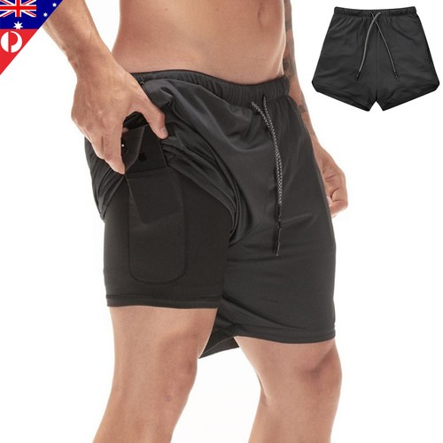 2 in 1 Men's Gym Shorts Trainning 