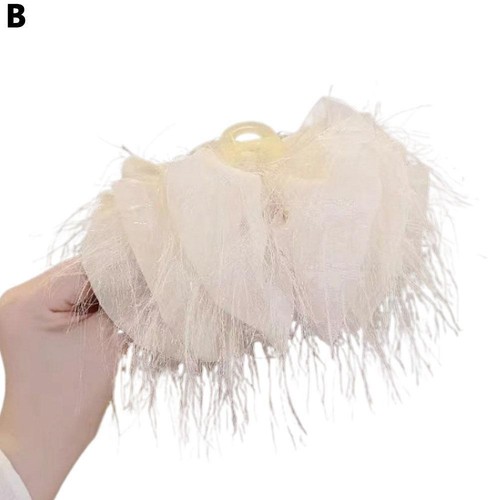Elegante Cielo Estrellado Pluma Burbuja Agarrar Clip Borla Clip de Pelo Temperamento ~ - Imagen 15 de 15