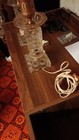 VINTAGE ANTIQUE CLEAR ART DECO STYLE LEAD CRYSTAL GEOMETRIC CUBE LAMP — photo 9