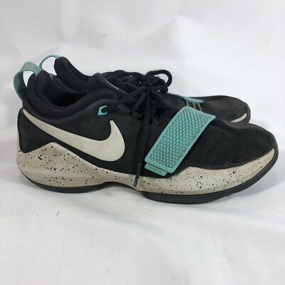 Nike Paul George 880304-002 Black/Light Aqua Running Sneakers Shoes Size 6.5Y