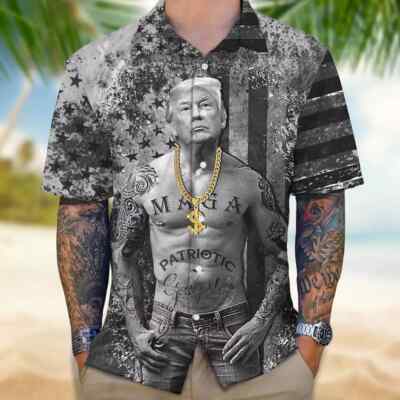 Funny Trump Gangters MAGA Make American Great Again 3D HAWAII SHIRT Best Price