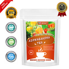 Ashwagandha 24 bolsitas de té - para salud y bienestar | Sin cafeína, sin gluten