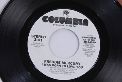 Freddie Mercury 45 rpm I Was Born To Love You 1985 Demo Record